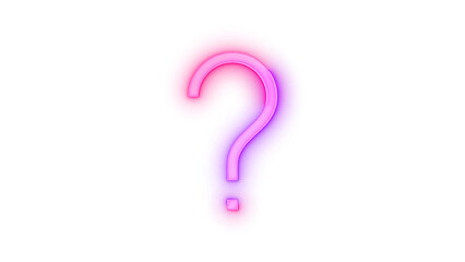 Glowing symbol icon, Neon icon help symbol  transparent background