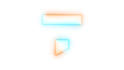 Glowing symbol icon, Neon icon highlight fill symbol 
 transparent background