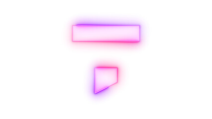 Glowing symbol icon, Neon icon highlight fill symbol 
 transparent background