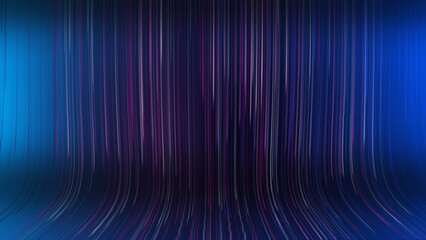 Vertical Lines Animated Background. 3d resolution background. Abstract Vertical Line Blue and Purple Color Stripes Background.