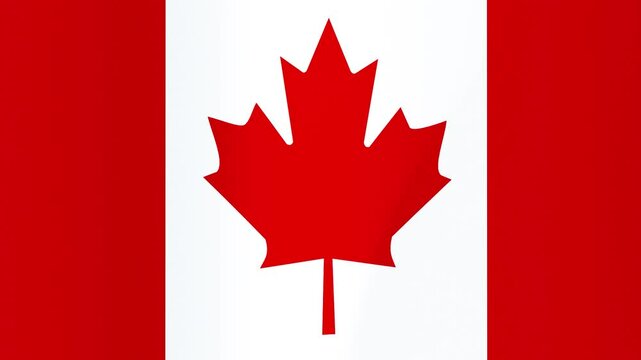 Flag of Canada. Seamless looping animation