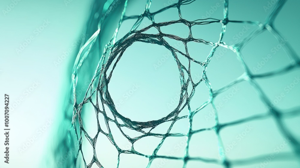 Poster intricate close-up of a net structure in soft light