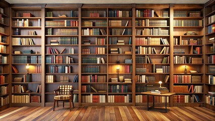 vintage library book shelf background