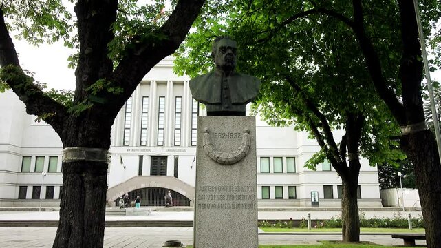 Monument of Jonas Maironis, Kaunas, Lithuania