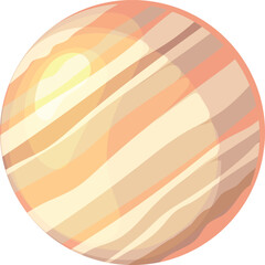 Planet cartoon icon. Astronomy symbol. Universe object