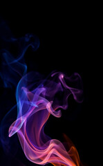 Fototapeta premium Abstract smoke on black background