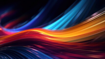 Abstract Swirling Lines in Vibrant Colors