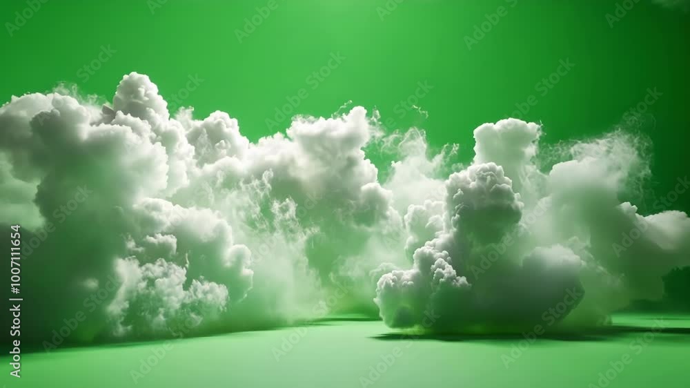 Poster realistic clouds forming and moving on a chroma key background, perfect for visual effects, composit