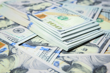 business dollar money on white background