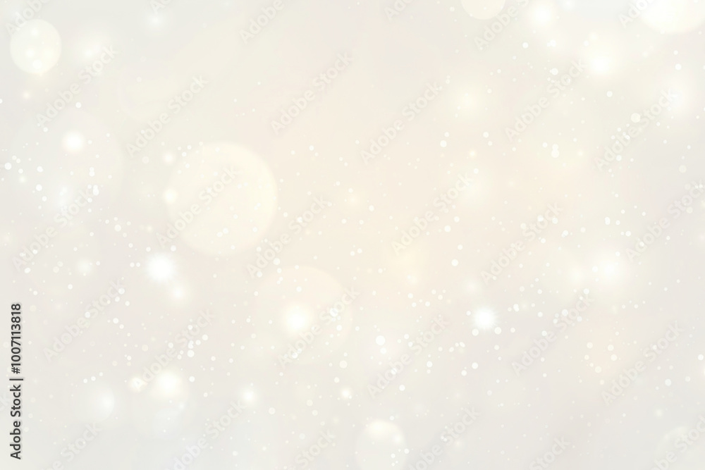 Canvas Prints png elegant beige background with white bokeh lights illustration sparkling backdrop.