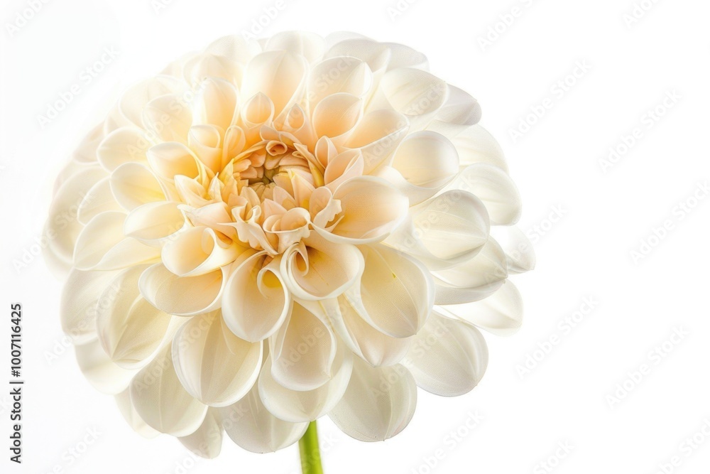 Poster a close-up view of a white flower sitting in a vase, perfect for use as a decorative element or to a