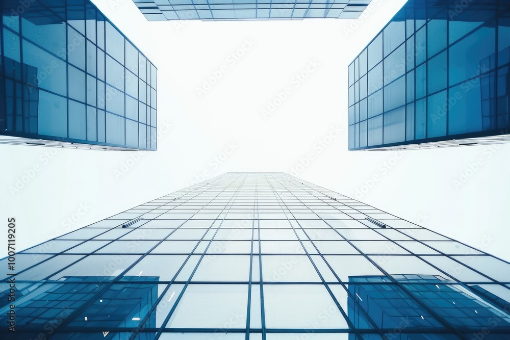Poster a city building from the bottom up with details and textures