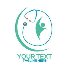 Medical logo with stethoscope