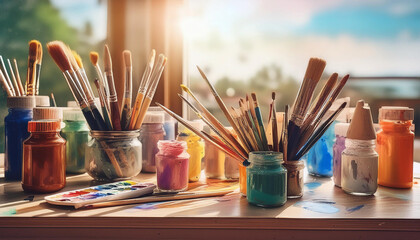 Close-Up Depiction of Art Therapy, Highlighting Creative Expression and Emotional Healing