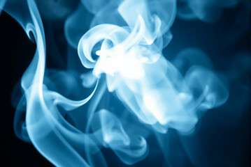 Fototapeta premium Abstract smoke on black background