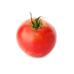 Fresh ripe pink tomato isolated on white