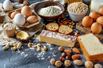 A colorful platter filled with various dishes and treats
