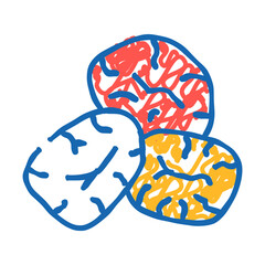 banana dried fruit doodle icon sketch vector. banana dried fruit sign. isolated symbol illustration