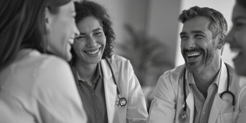 A group of medical professionals sharing knowledge and expertise