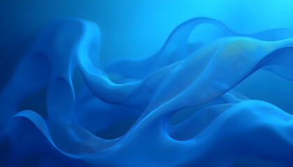 Obraz premium Abstract blue background, wave, veil, mesh or smoke texture - computer generated picture