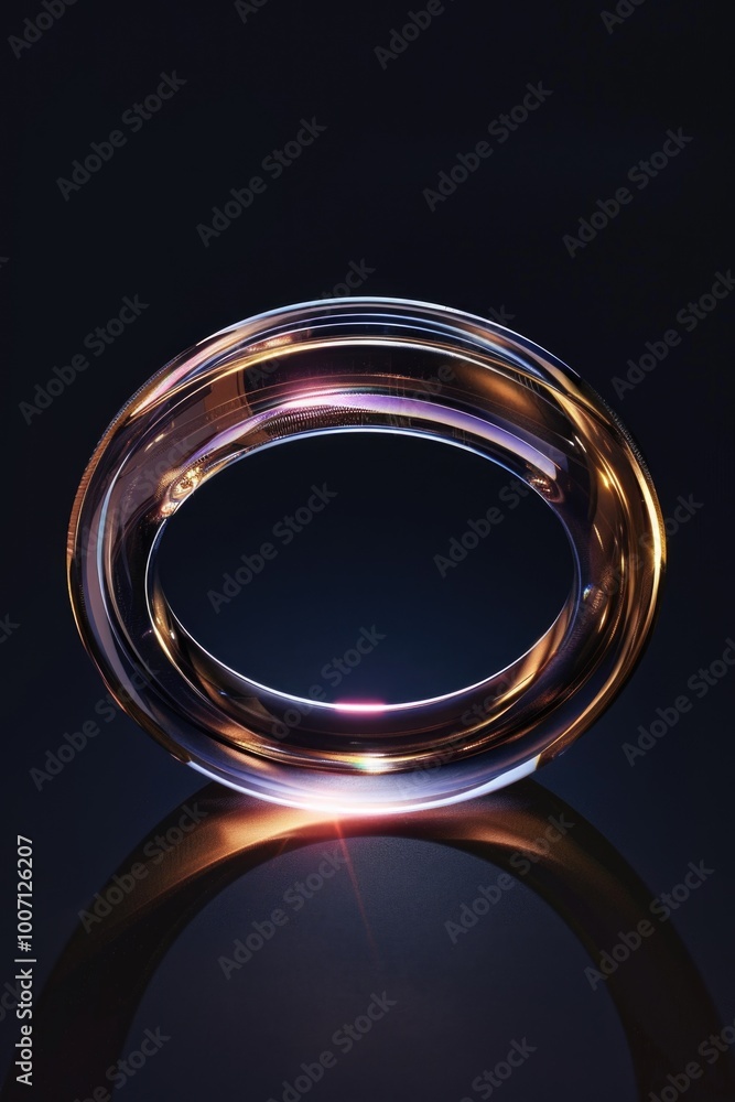 Poster a circular object with a bright light in the middle, suitable for use as an illustration or design e