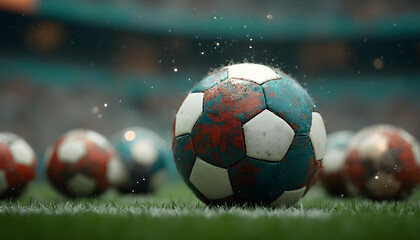 Naklejka premium Balls in sport, Trophy and championship concept