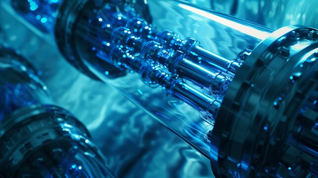 nuclear fuel rod bundle inside a reactor core