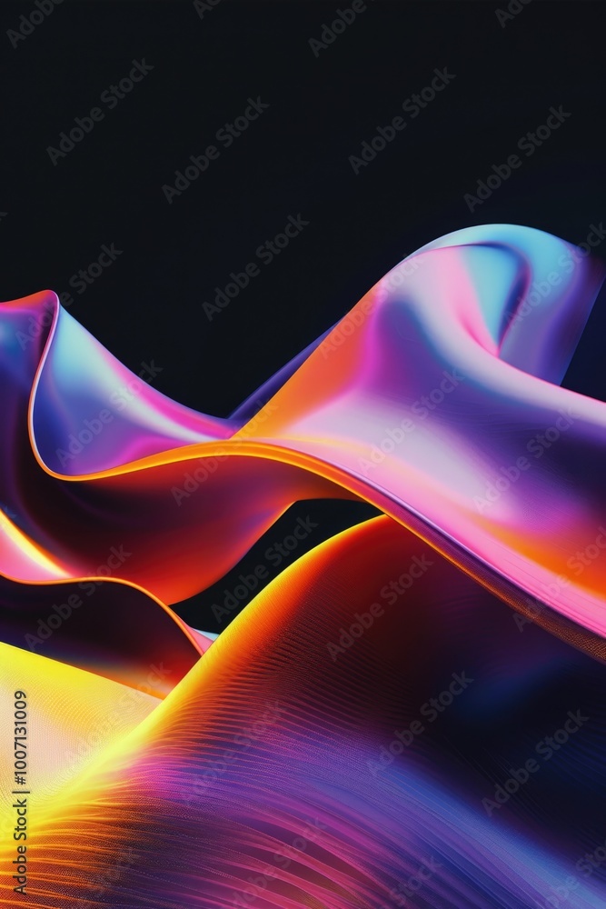 Poster a vibrant and textured close-up of an abstract design