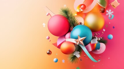Bold social media post with vibrant colors and large typography, ideal for promoting Christmas sales or events.