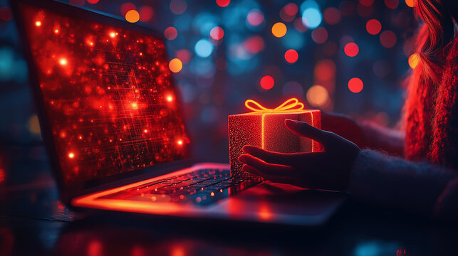 Click to Win, showcasing raffles or giveaways with digital purchases, with copy space, Cyber Monday