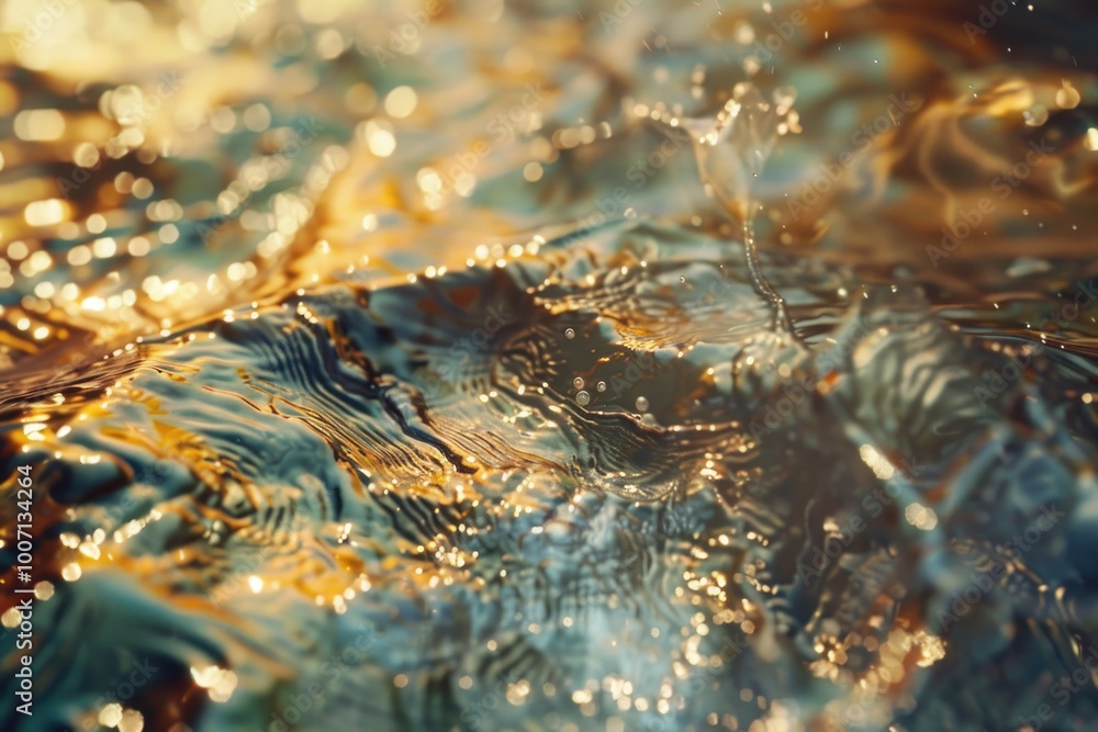 Poster a close-up view of a wave in a body of water, great for use as a background or texture