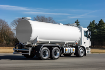 Oil truck png mockup, industrial vehicle, transparent design