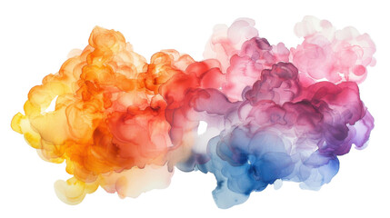 Fototapeta premium Watercolor splashes on white background