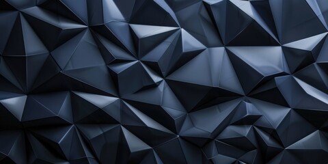 Obraz premium A geometric pattern made from black triangles, forming a wall