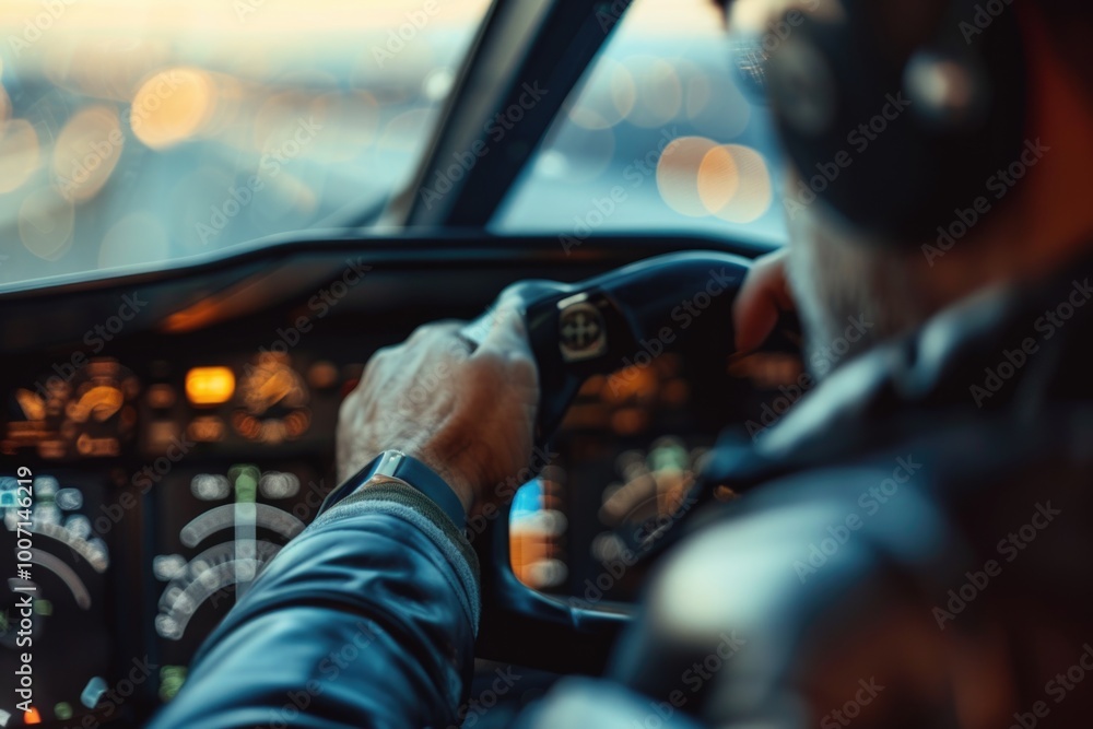 Poster a pilot navigating through the darkness