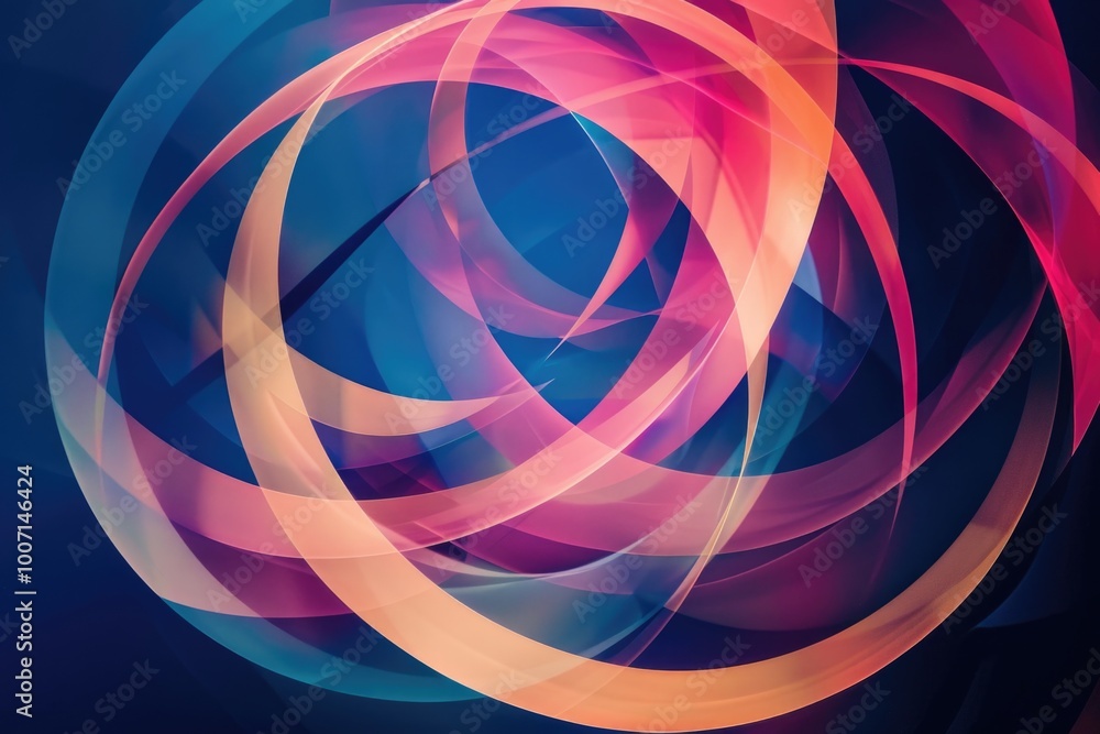 Poster a vibrant and playful circular design set against a dark background