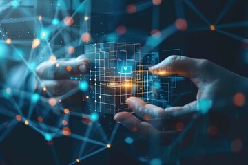 A person holding a cell phone, ready to use