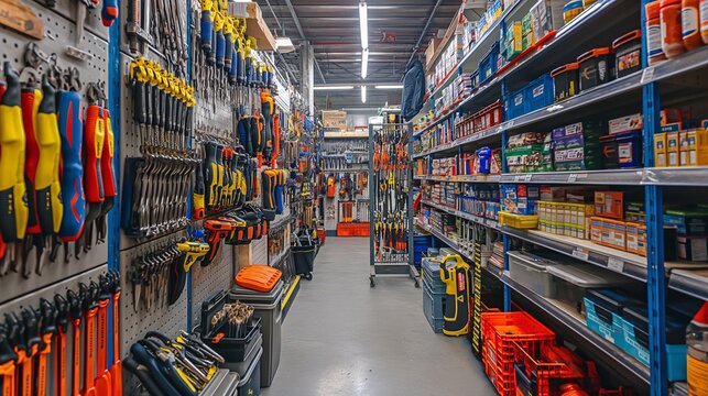 home improvement store with a variety of tools
