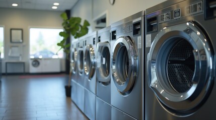 laundromat with modern machines