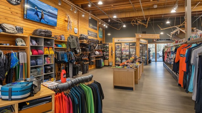 sport goods store with a variety of equipment