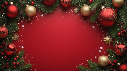 Christmas decor background with place for text
