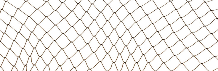 Fototapeta premium Football or tennis net. Rope mesh on a white background close-up