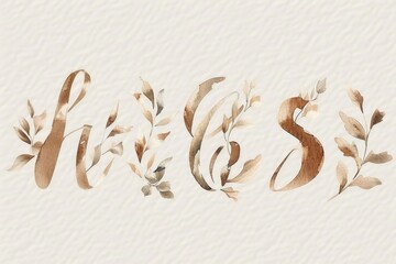 Illustration of the word fearless in watercolor style