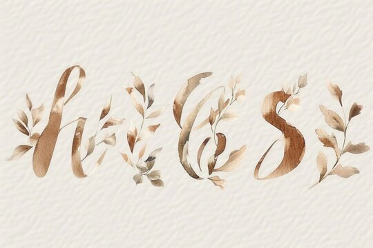 Illustration of the word fearless in watercolor style