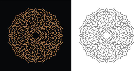 Creative colorful Vector hand-drawn mandala design. Ornate Golden Circular Mandala Multicolored Designs. Ornamental Geometric luxury mandala pattern vector design.