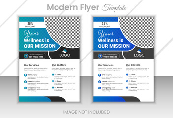 Healthcare flyer design unique template