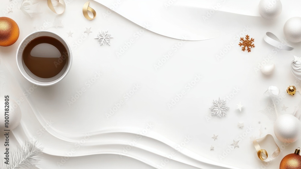 Poster minimalistic social post design featuring a clean background, elegant script font, and festive eleme