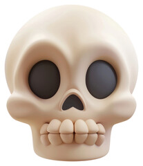 PNG Cute cartoon skull illustration