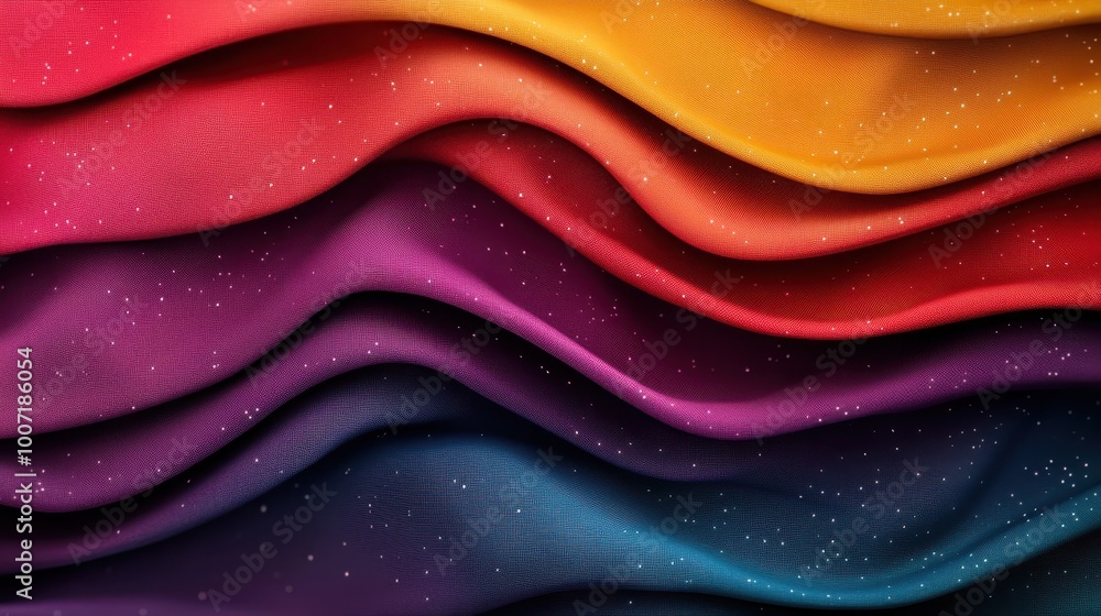 Poster this image showcases colorful, layered waves creating a vibrant and immersive abstract pattern, fill