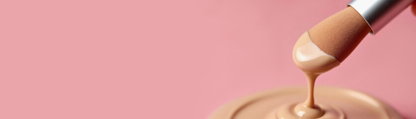 BB cream on a pale pink background.